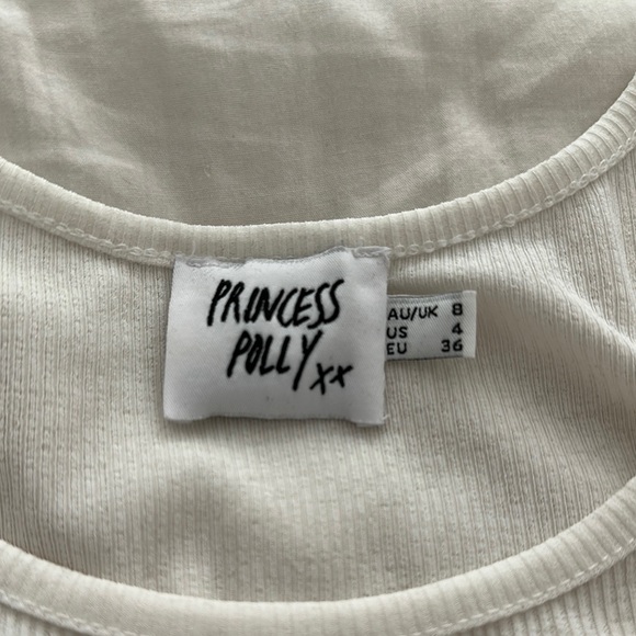 Princess Polly Ivory Ribbed Tank - Picture 2 of 3